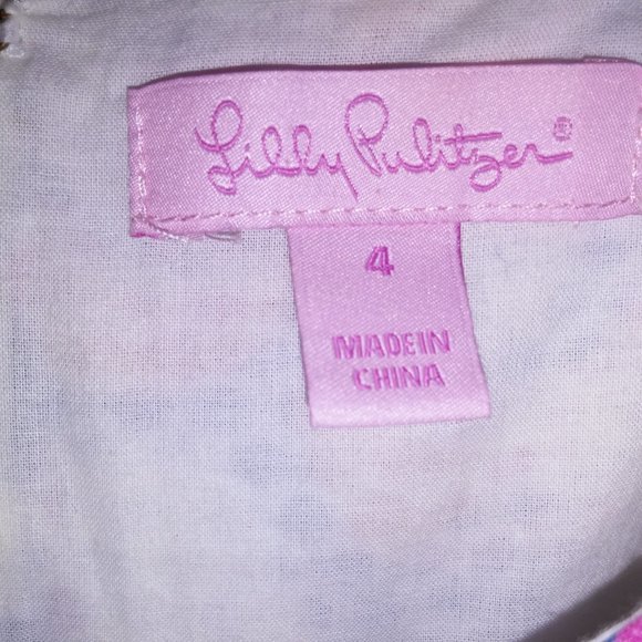 Lilly Pulitzer Dress Size 4 Sheath White Blue Red Pink Textured Scoop Neck Sleev - Picture 14 of 15